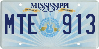 MS license plate MTE913