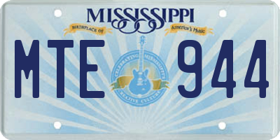 MS license plate MTE944