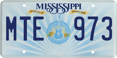 MS license plate MTE973