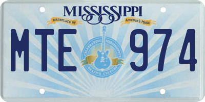 MS license plate MTE974