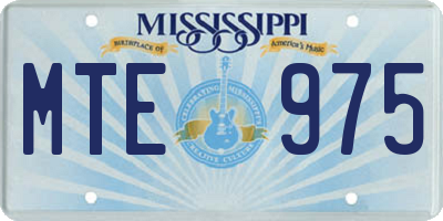 MS license plate MTE975