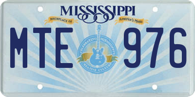 MS license plate MTE976