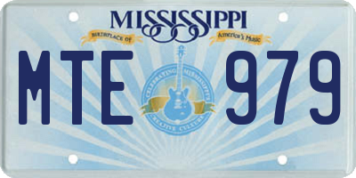 MS license plate MTE979