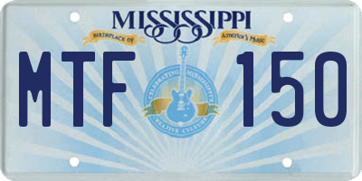 MS license plate MTF150