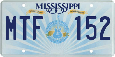 MS license plate MTF152