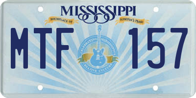 MS license plate MTF157