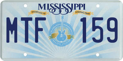 MS license plate MTF159