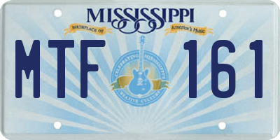 MS license plate MTF161
