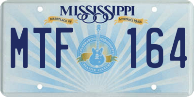 MS license plate MTF164