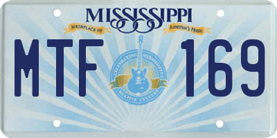 MS license plate MTF169