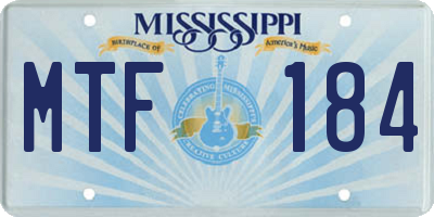 MS license plate MTF184