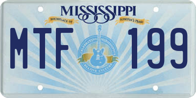 MS license plate MTF199