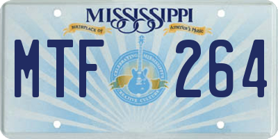 MS license plate MTF264