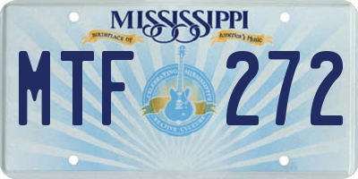 MS license plate MTF272