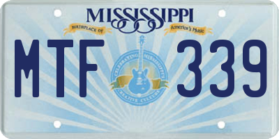 MS license plate MTF339
