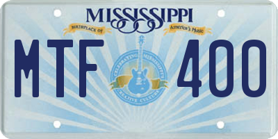 MS license plate MTF400