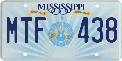 MS license plate MTF438