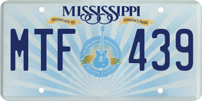 MS license plate MTF439