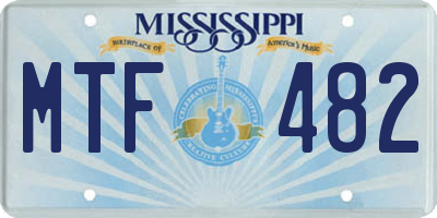 MS license plate MTF482