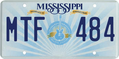 MS license plate MTF484
