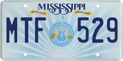 MS license plate MTF529