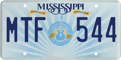 MS license plate MTF544