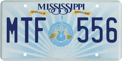 MS license plate MTF556