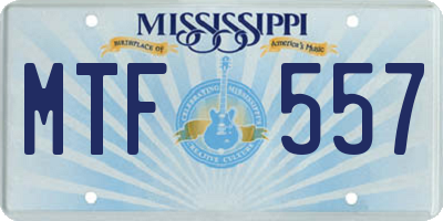MS license plate MTF557