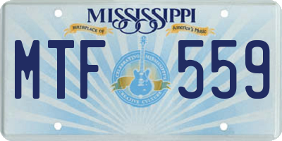 MS license plate MTF559