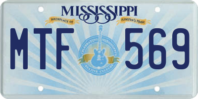 MS license plate MTF569