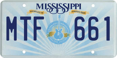 MS license plate MTF661