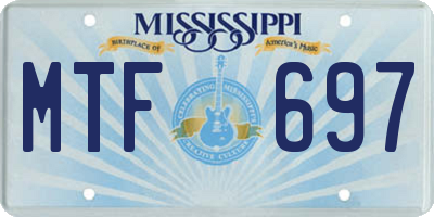 MS license plate MTF697