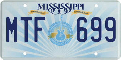 MS license plate MTF699