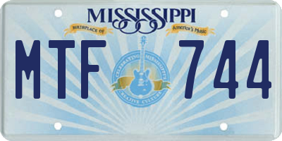 MS license plate MTF744