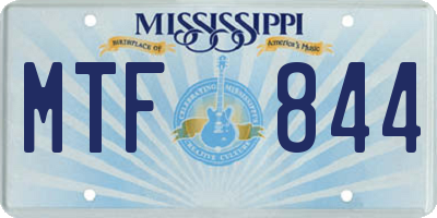 MS license plate MTF844