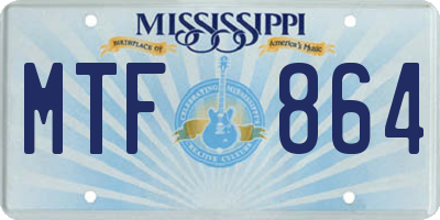 MS license plate MTF864