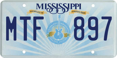 MS license plate MTF897