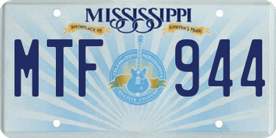 MS license plate MTF944