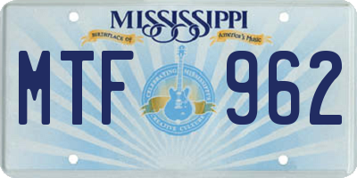MS license plate MTF962