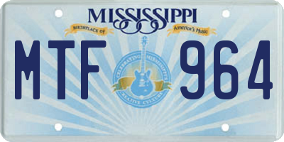 MS license plate MTF964