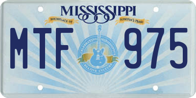 MS license plate MTF975