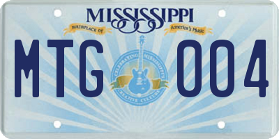 MS license plate MTG004