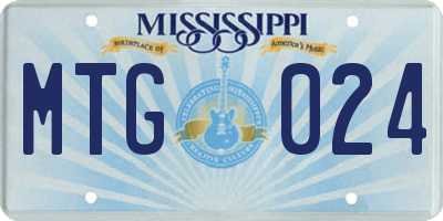 MS license plate MTG024