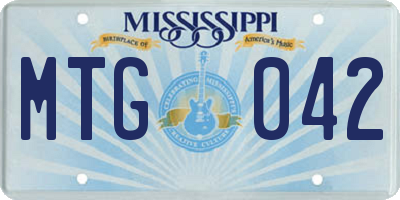 MS license plate MTG042
