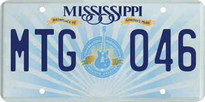 MS license plate MTG046