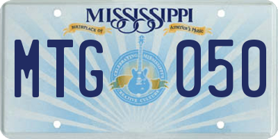 MS license plate MTG050