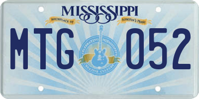 MS license plate MTG052