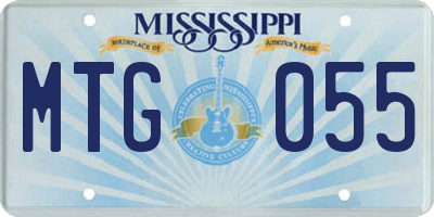MS license plate MTG055