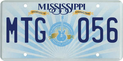 MS license plate MTG056