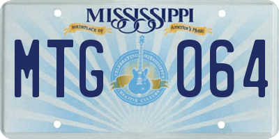 MS license plate MTG064